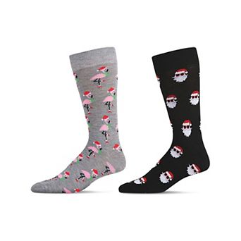 Mens Christmas Holiday 2 Pair Pack Novelty Socks