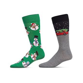 Mens Christmas Holiday 2 Pair Pack Novelty Socks