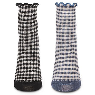 Women's 2 Pair Pack Gingham Anklet