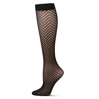 Women's Chevron Net Knee High Socks