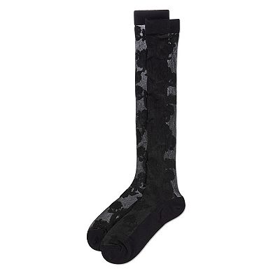 Women's Floral Fantasy Sheer Knee High Socks