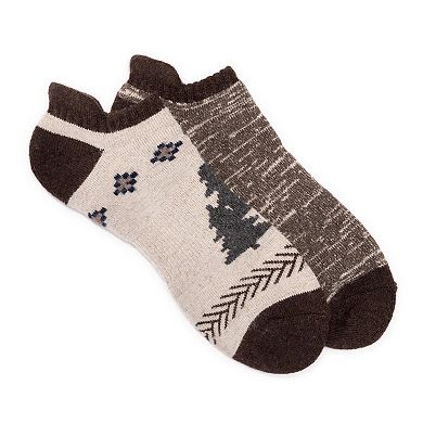 Men's MUK LUKS 2-Pack No Show Wool Blend Socks