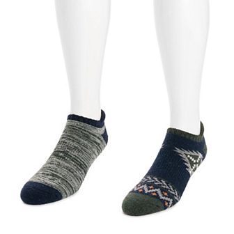 Men's MUK LUKS 2-Pack No Show Wool Blend Socks