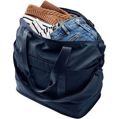 Lands' End Travel Nylon Expandable Packable Tote Bag
