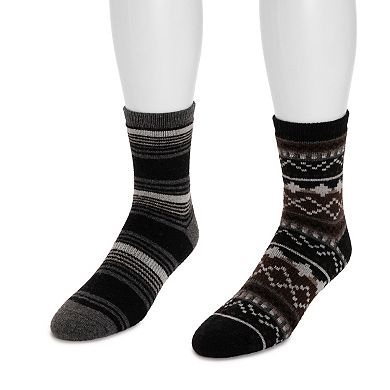 Men's MUK LUKS 2-Pack Wool Blend 6 In. Socks