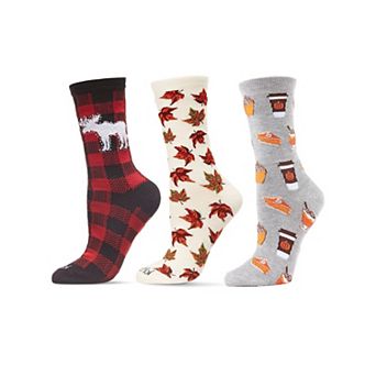 3 Pair Bundle Women's Fall Festival Crew Socks