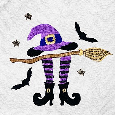 Linum Home Textiles Adult 100% Turkish Cotton Herringbone Weave Embroidered Bathrobe - Hat-Broom-Legs