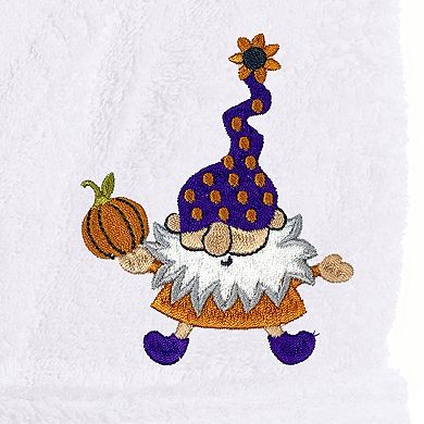 Linum Home Textiles Adult 100% Turkish Cotton Terry Embroidered Bath Robe - Halloween Gnomes