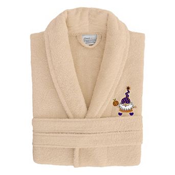 Linum Home Textiles Adult 100% Turkish Cotton Terry Embroidered Bath Robe - Halloween Gnomes