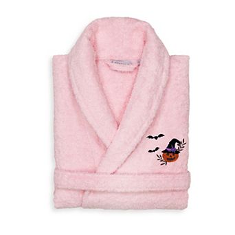 Linum Home Textiles Adult 100% Turkish Cotton Terry Embroidered Bath Robe - Pumpkin Head