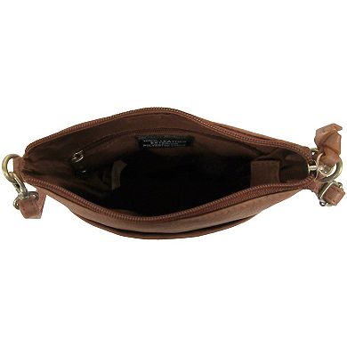 Women's GAL Calf Leather Antique Mini Crossbody Bag with Inset Lacing