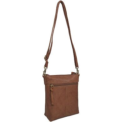 Women's GAL Calf Leather Antique Mini Crossbody Bag with Inset Lacing