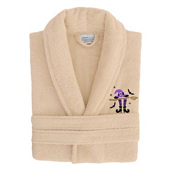 Linum Home Textiles Adult 100% Turkish Cotton Terry Embroidered Bath Robe - Hat-Broom-Legs
