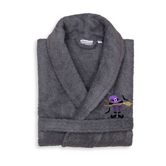 Linum Home Textiles Adult 100% Turkish Cotton Terry Embroidered Bath Robe - Hat-Broom-Legs