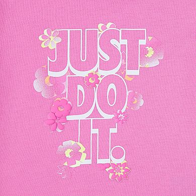 Toddler Girls Nike Floral "Just Do It." Short Sleeve Graphic Tee