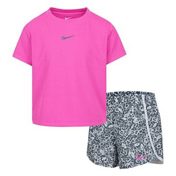 Baby & Toddler Girls Nike Swoosh T-shirt & Dri-FIT Sprinter Shorts 2 pc Set