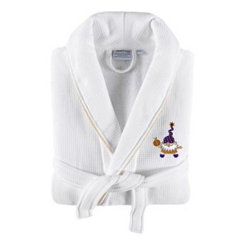 Linum Home Textiles Adult Hotel Collection 100% Turkish Cotton Waffle Terry Embroidered Bathrobe with Satin Piped Trim - Halloween Gnomes
