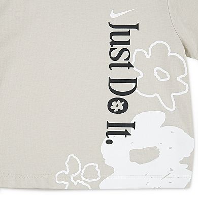 Baby & Toddler Girls Nike Wild Flower "Just Do It." T-shirt & Dri-FIT Swing Shorts 2-Piece Set