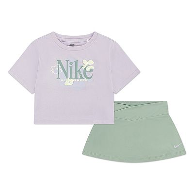 Baby & Toddler Girls Nike Wild Flower T-shirt & Dri-FIT Skort 2-Piece Set