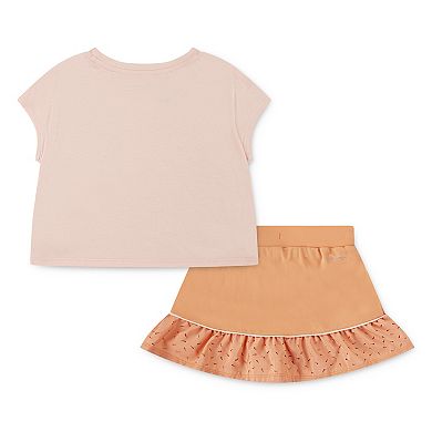 Baby & Toddler Girls Nike Sunny Swoosh T-shirt & Dri-FIT Skort 2-Piece Set