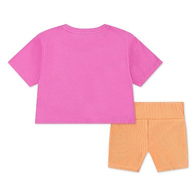 Baby & Toddler Girls Nike Wild Flower Boxy T-shirt & Biker Shorts 2-Piece Set