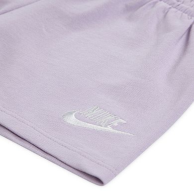 Baby & Toddler Girls Nike Baby French Terry Ruffle T-shirt & Shorts 2-Piece Set