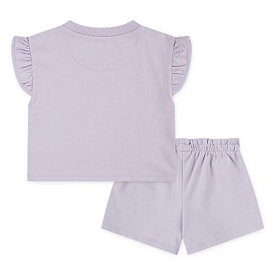 Baby & Toddler Girls Nike Baby French Terry Ruffle T-shirt & Shorts 2-Piece Set