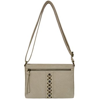Bueno of California Antique Pebble Studded Crossbody Bag