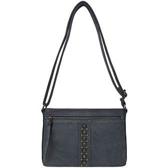Bueno of California Antique Pebble Studded Crossbody Bag