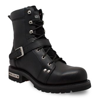 AdTec Lace Zipper Men's 8 in Motorcycle Boots