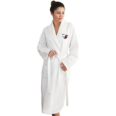 Linum Home Textiles Adult 100% Turkish Cotton Waffle Weave Embroidered Bathrobe - Pumpkin Head