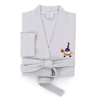 Linum Home Textiles Adult 100% Turkish Cotton Smyrna Hotel Spa Embroidered Robes - Halloween Gnomes