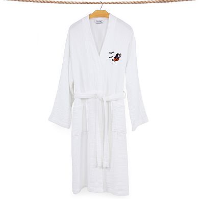 Linum Home Textiles Adult 100% Turkish Cotton Smyrna Hotel Spa Embroidered Robes - Pumpkin Head