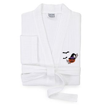 Linum Home Textiles Adult 100% Turkish Cotton Smyrna Hotel Spa Embroidered Robes - Pumpkin Head