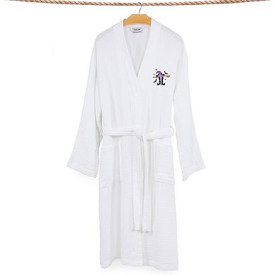 Linum Home Textiles Adult 100% Turkish Cotton Smyrna Hotel/Spa Embroidered Robes - Hat-Broom-Legs