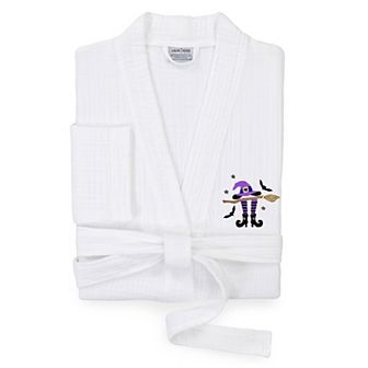 Linum Home Textiles Adult 100% Turkish Cotton Smyrna Hotel/Spa Embroidered Robes - Hat-Broom-Legs