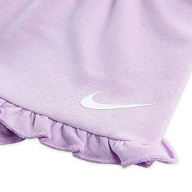 Newborn Baby Girls Nike Essentials Bodysuit T-Shirt & Shorts 3-Piece Set