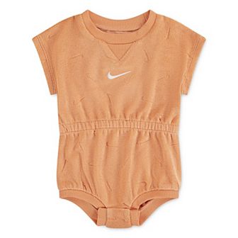 Newborn Baby Nike Jacquard Towel Terry Romper