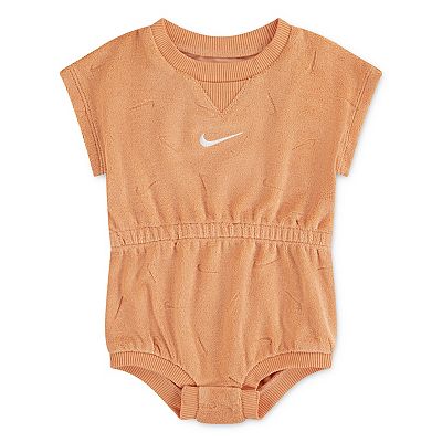 Newborn Baby Nike Jacquard Towel Supersoft Terry Romper