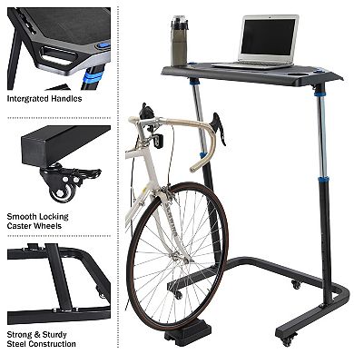Rad Sportz Adjustable Bike Desk With Wheels