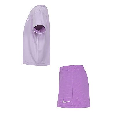 Girls 4-6x Nike Dri-FIT Swoosh Motion T-shirt & Skort 2-Piece Set