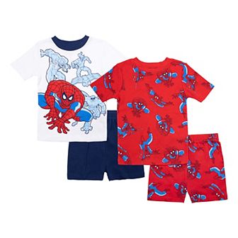 Boys 4-10 Marvel Spider-Man "Spidey Surrounded" 4 pc Pajama Tops & Pajama Shorts Set