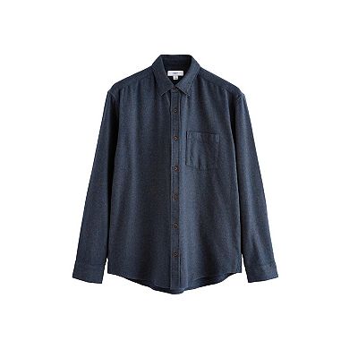 Men's NEXT Brushed Texture 100% Cotton Long Sleeve Shirt