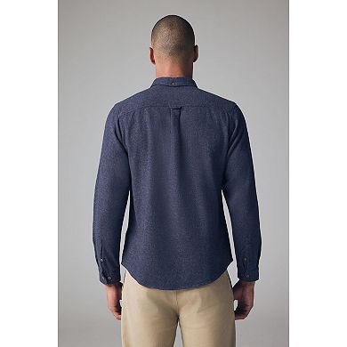Men's NEXT Brushed Texture 100% Cotton Long Sleeve Shirt