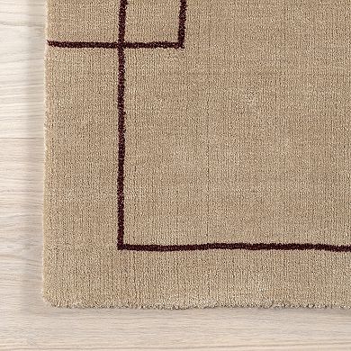 RugsUSA Nile Bordered Wool-Blend Area Rug
