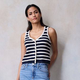 Petite LC Lauren Conrad V-Neck Sweater Vest