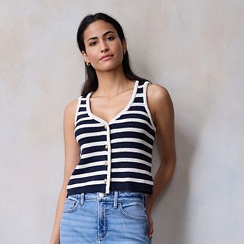 Petite LC Lauren Conrad V-Neck Sweater Vest