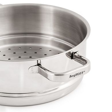 BergHOFF Belly Shape 3-pc. Stainless Steel Steamer Set with Glass Lid