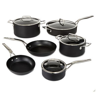 BergHOFF Essentials 10-pc. Nonstick Hard Anodized Cookware Set With Glass Lid