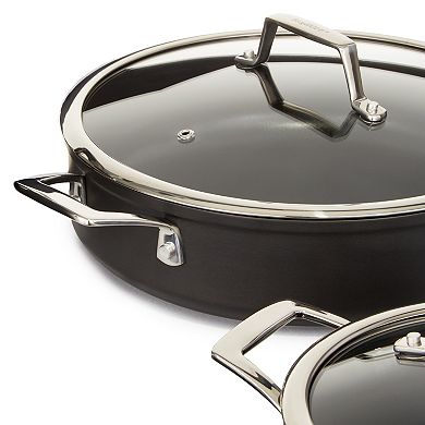 BergHOFF Essentials 10-pc. Nonstick Hard Anodized Cookware Set With Glass Lid